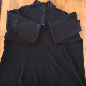 Light Weight Black 1/4 Zip Sweater